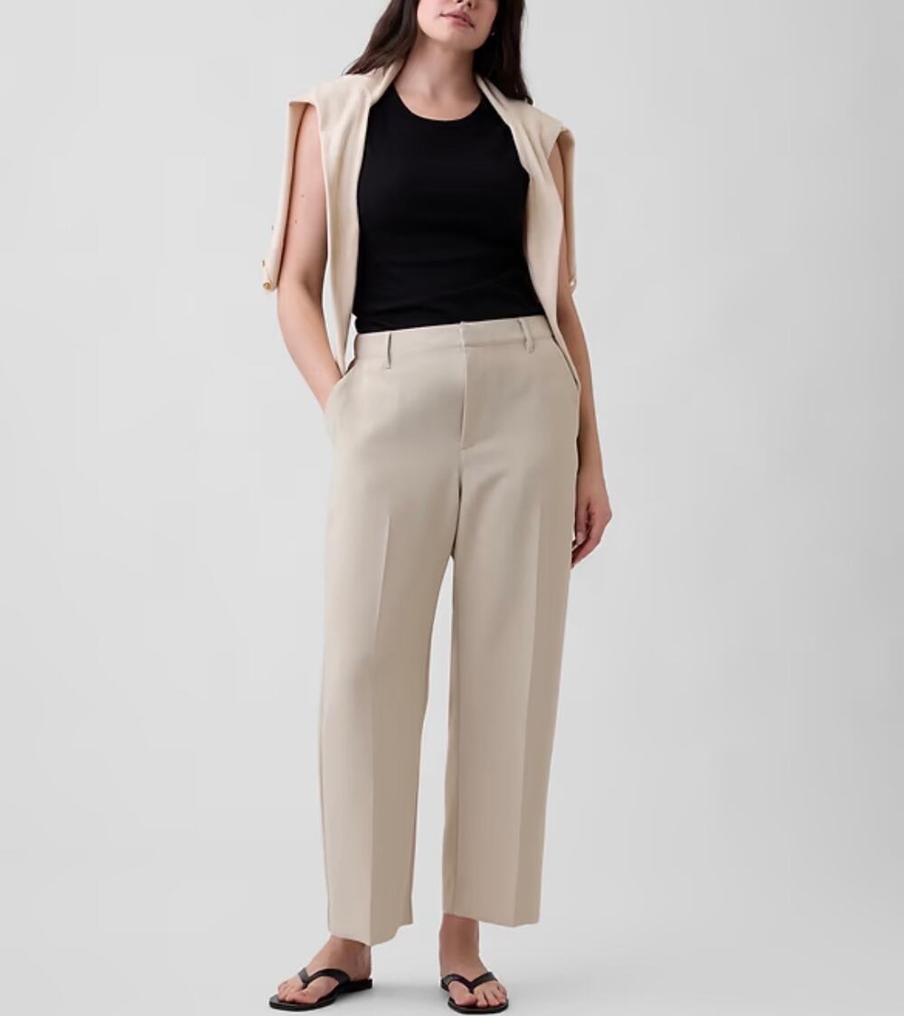 Gap women -100% Recycled Easy Straight Crop Trousers/ S /NWOT